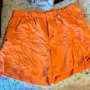 Women's Orange Cargo Shorts